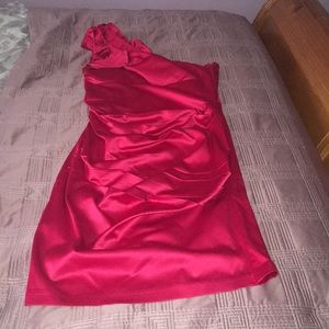 Red party dress. Great for weddings! Wore once!
